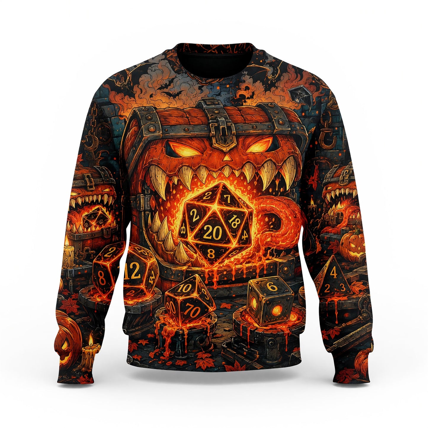 Halloween Dice AOP Apparel - Spooky RPG Gamer Streetwear