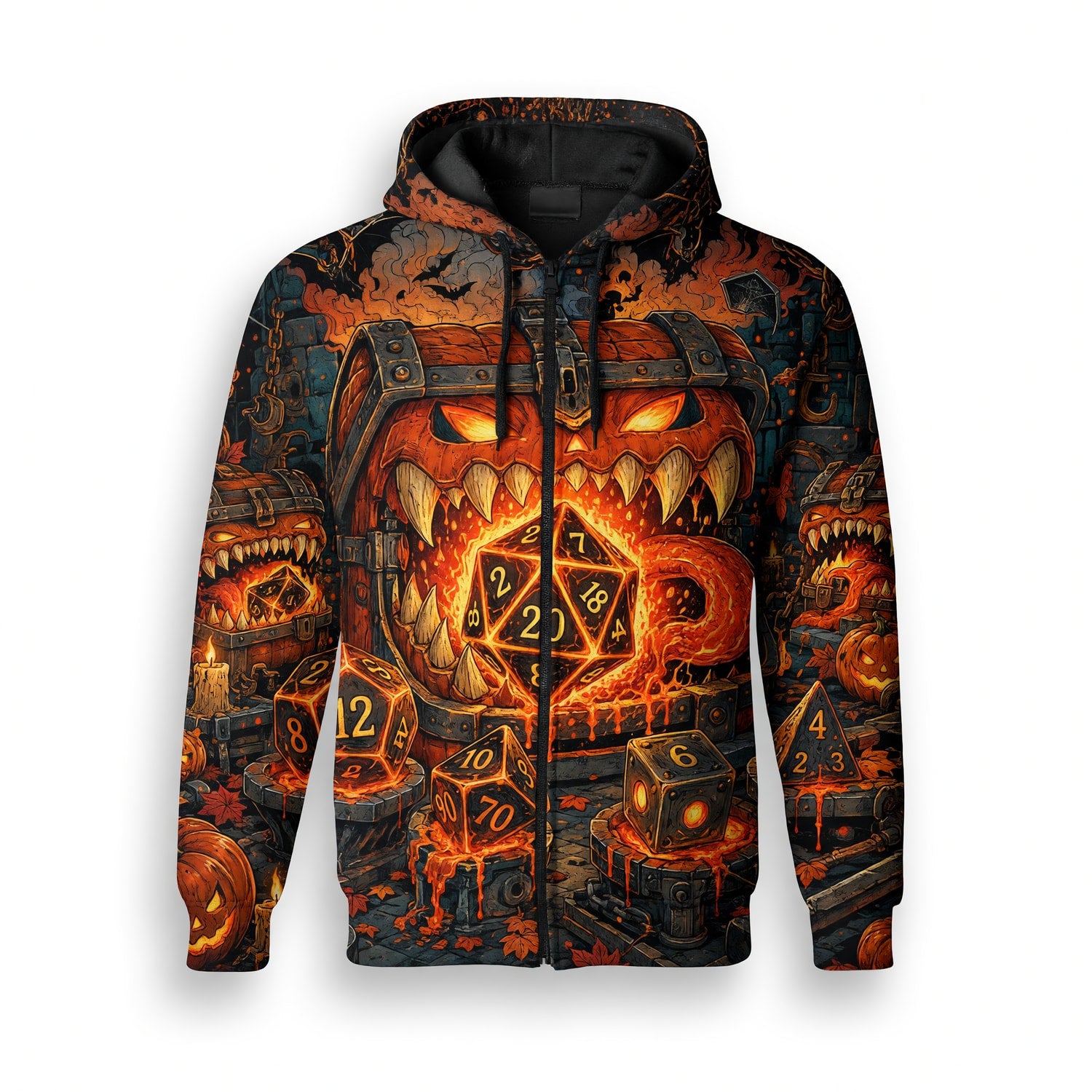 Halloween Dice AOP Apparel - Spooky RPG Gamer Streetwear