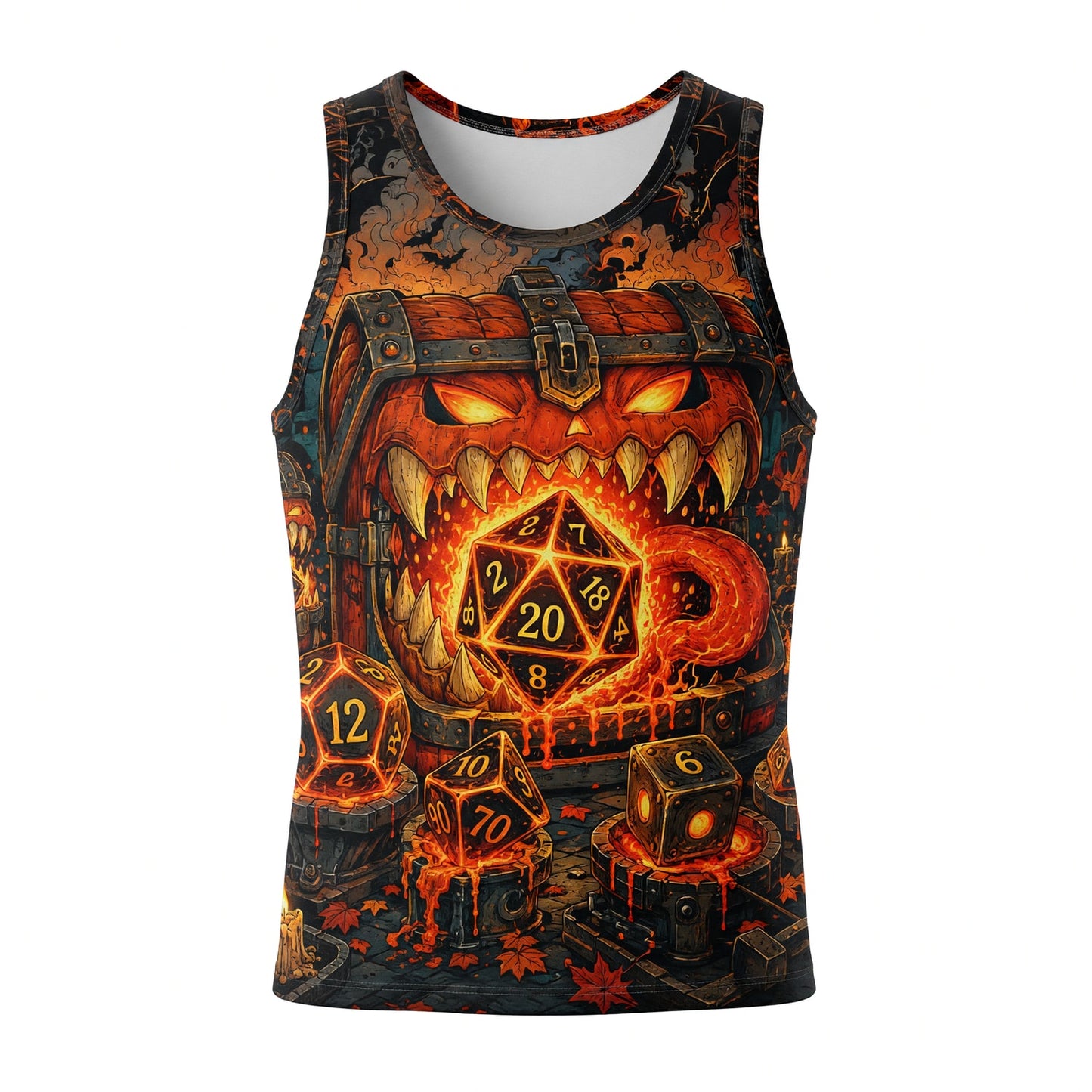 Halloween Dice AOP Apparel - Spooky RPG Gamer Streetwear