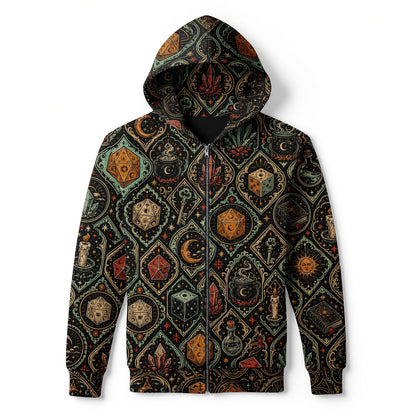 Mystic Dice AOP T-Shirt - Witchcraft Fantasy Occult Pattern