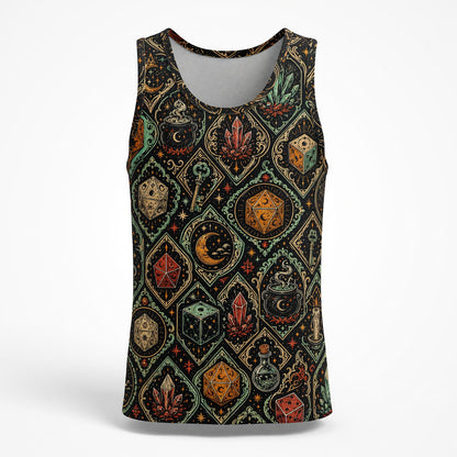 Mystic Dice AOP T-Shirt - Witchcraft Fantasy Occult Pattern