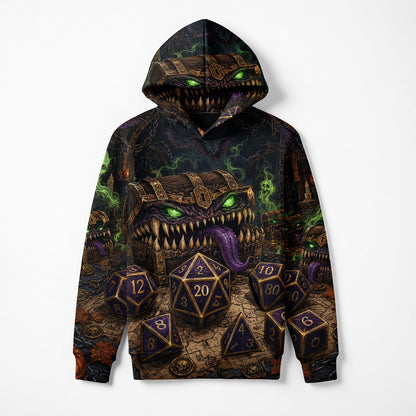 Mimic Dice AOP T-Shirt - Halloween Dungeon Fantasy RPG