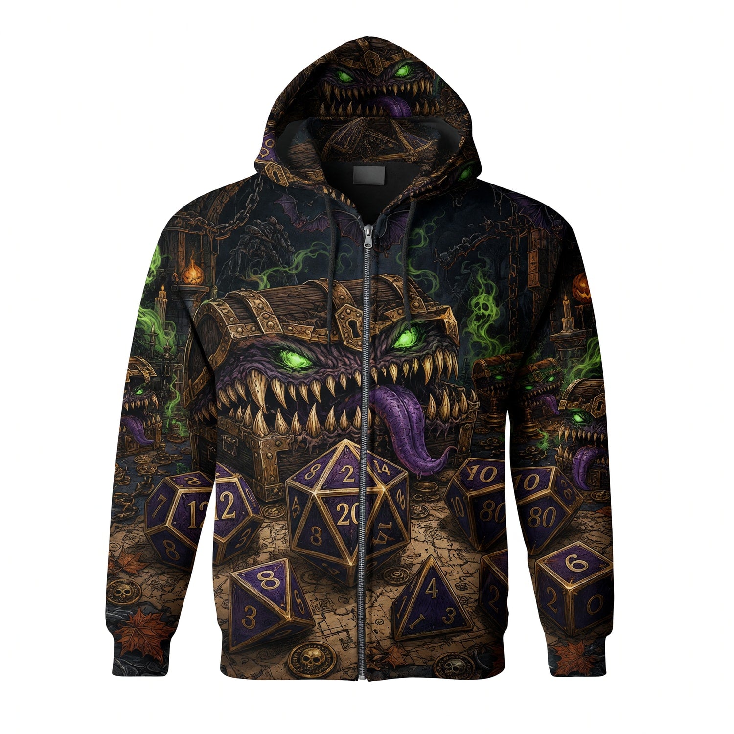 Mimic Dice AOP T-Shirt - Halloween Dungeon Fantasy RPG
