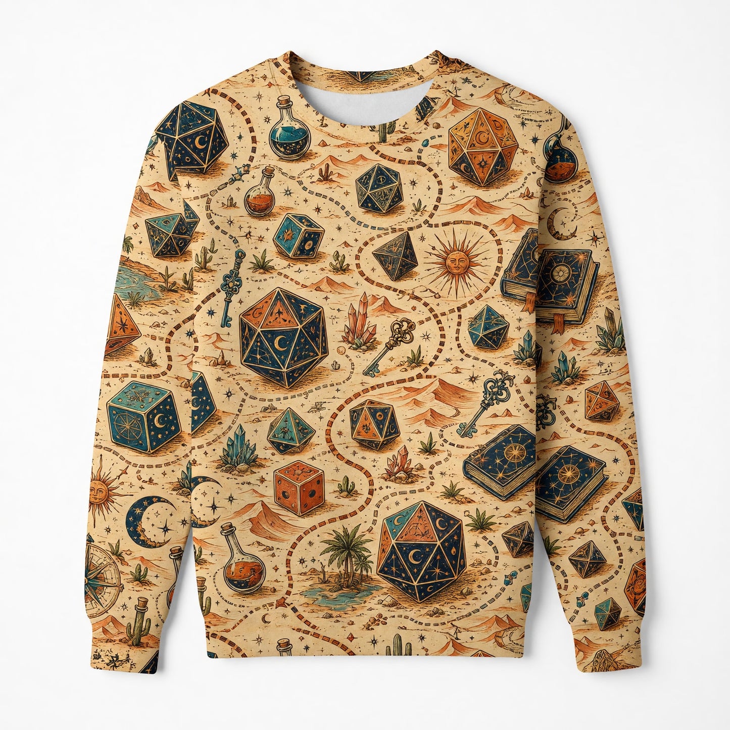 Mystical Dice Desert AOP T-Shirt - Fantasy RPG Streetwear