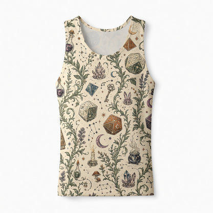 Celestial Dice AOP T-Shirt - Mystic Witchcraft Fantasy Pattern