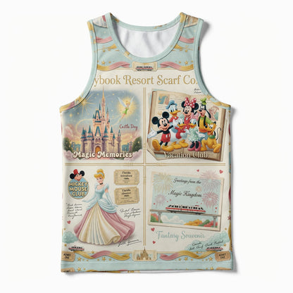 Castle Park AOP Apparel - Vintage Storybook Collage Scarf