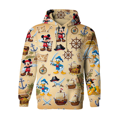 Pirate Mouse AOP Apparel - Cartoon Treasure Streetwear