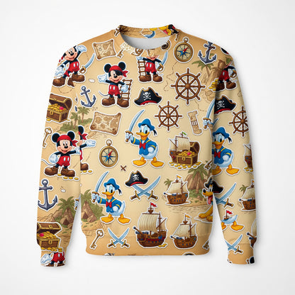 Pirate Mouse AOP Apparel - Cartoon Treasure Streetwear