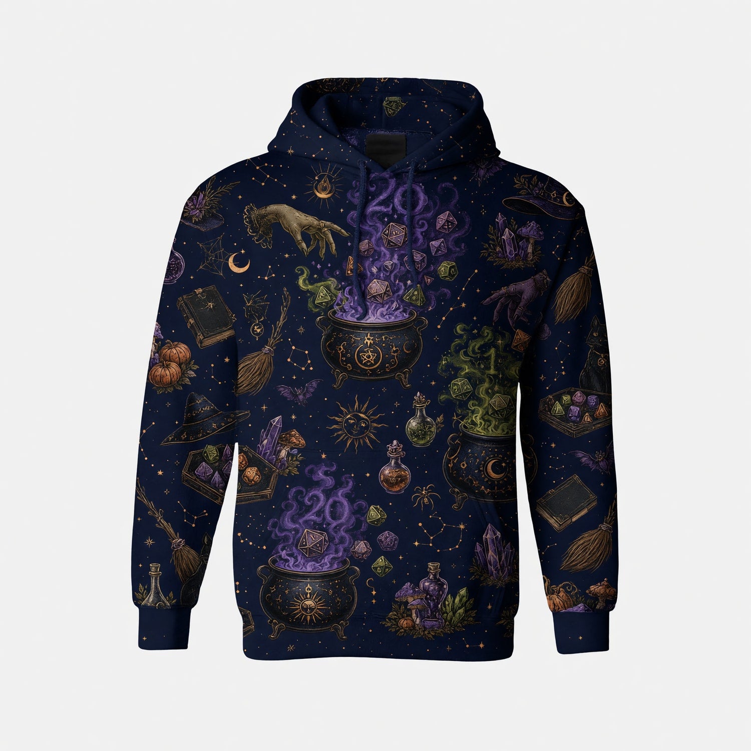 Witch Dice AOP T-Shirt - Mystic Cauldron Halloween Apparel