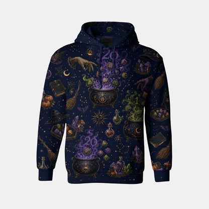 Witch Dice AOP T-Shirt - Mystic Cauldron Halloween Apparel