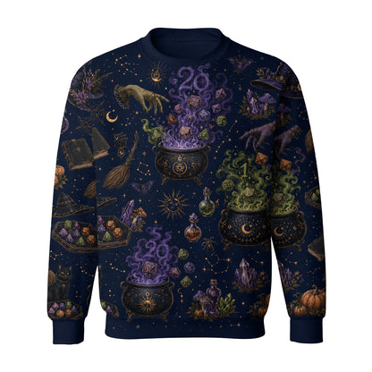 Witch Dice AOP T-Shirt - Mystic Cauldron Halloween Apparel