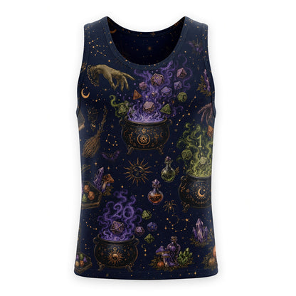 Witch Dice AOP T-Shirt - Mystic Cauldron Halloween Apparel