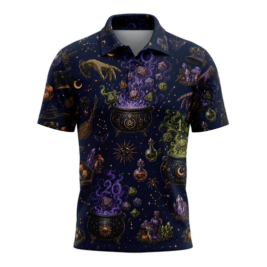 Witch Dice AOP T-Shirt - Mystic Cauldron Halloween Apparel