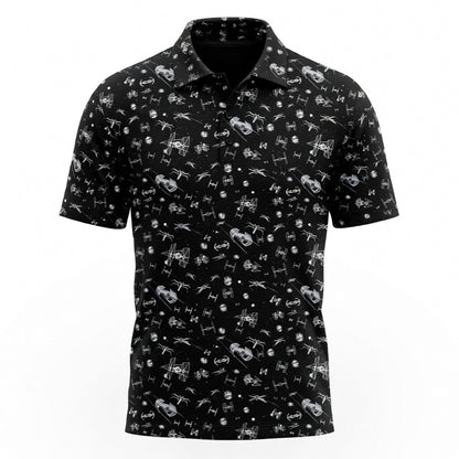 Galactic Mini Starship Icons AOP Apparel Galactic Spacecraft Black