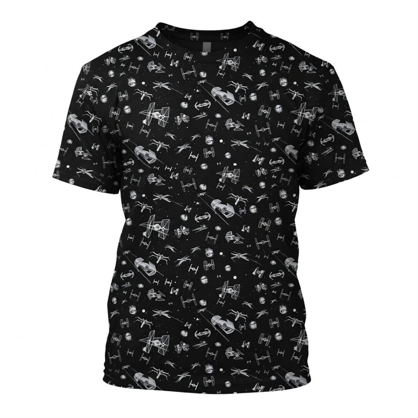 Galactic Mini Starship Icons AOP Apparel Galactic Spacecraft Black