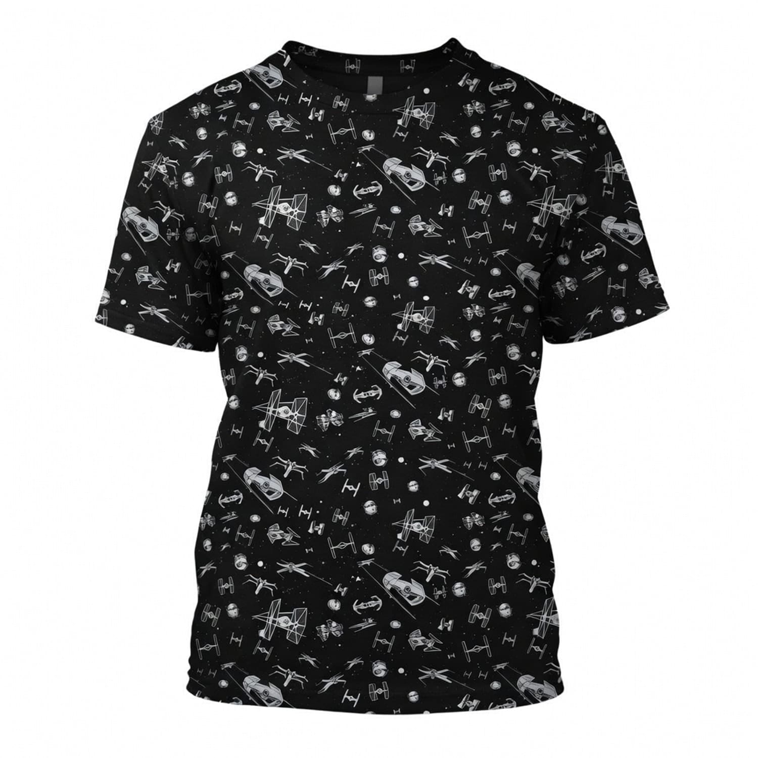 Galactic Mini Starship Icons AOP Apparel Galactic Spacecraft Black