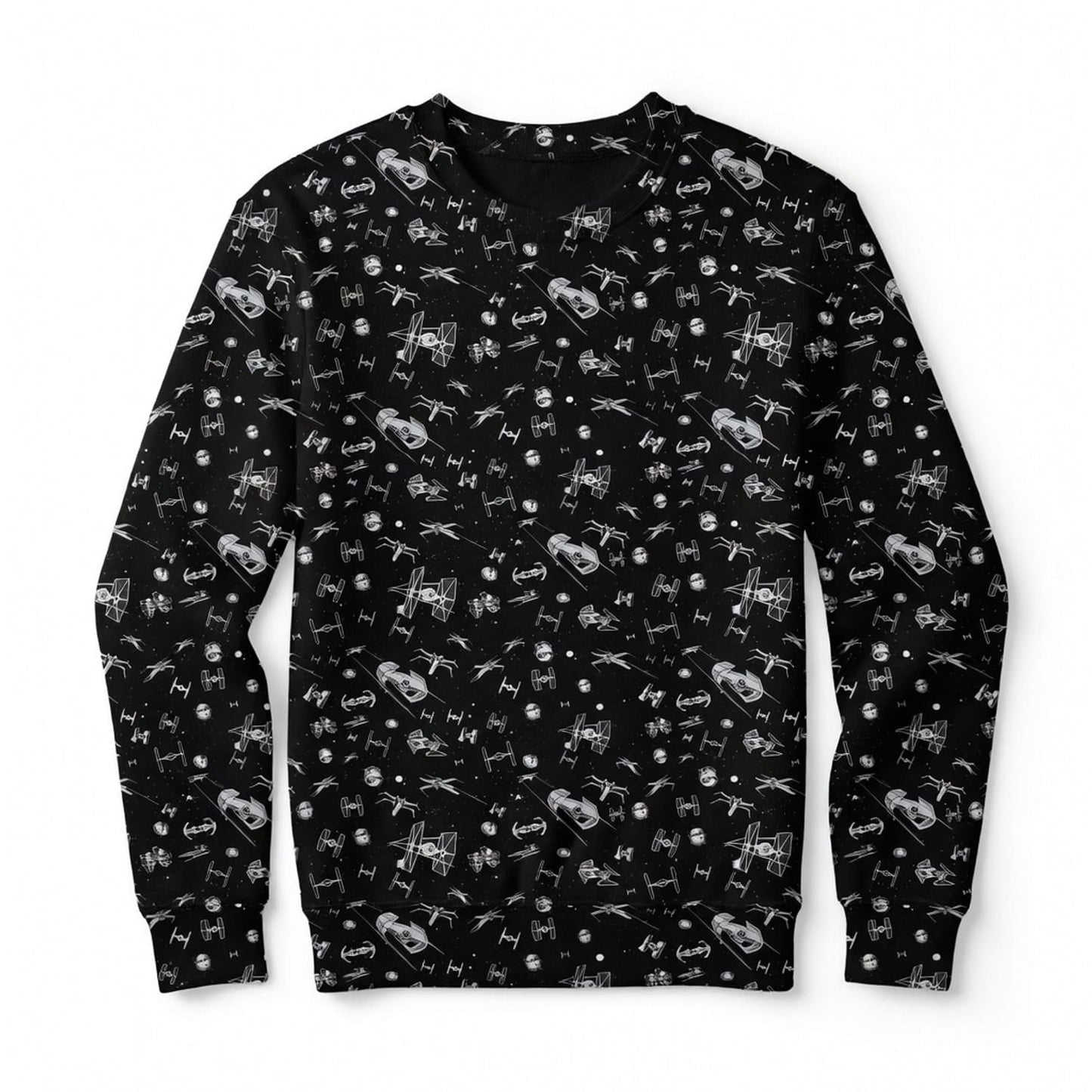 Galactic Mini Starship Icons AOP Apparel Galactic Spacecraft Black