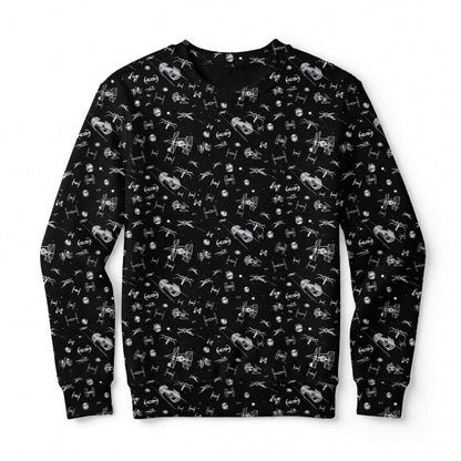 Galactic Mini Starship Icons AOP Apparel Galactic Spacecraft Black