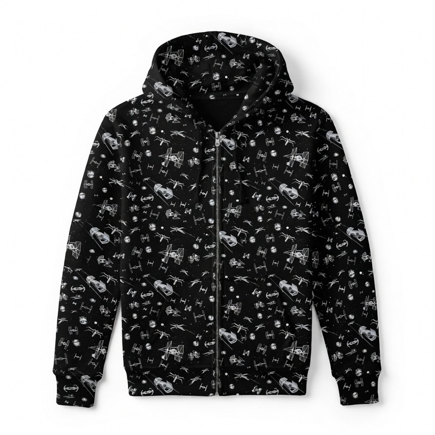 Galactic Mini Starship Icons AOP Apparel Galactic Spacecraft Black