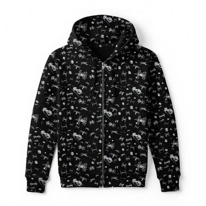 Galactic Mini Starship Icons AOP Apparel Galactic Spacecraft Black