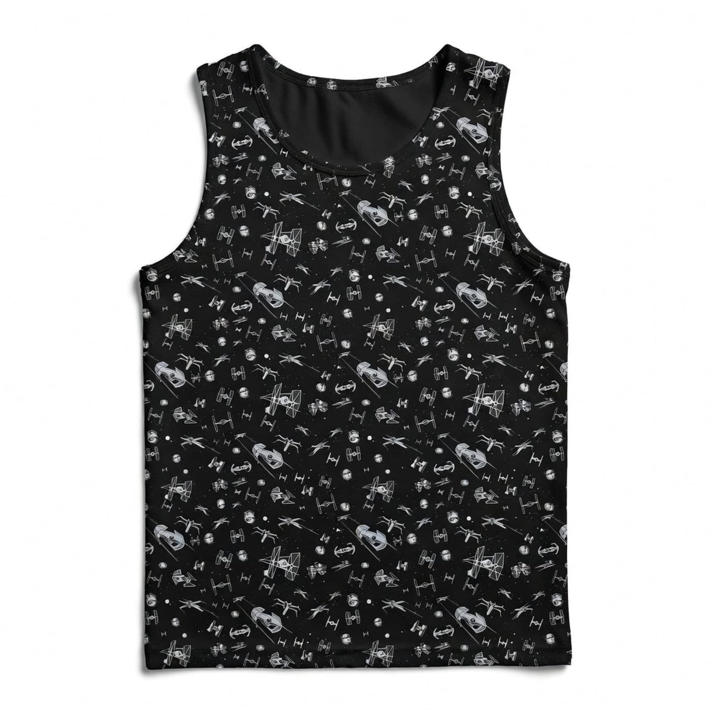 Galactic Mini Starship Icons AOP Apparel Galactic Spacecraft Black