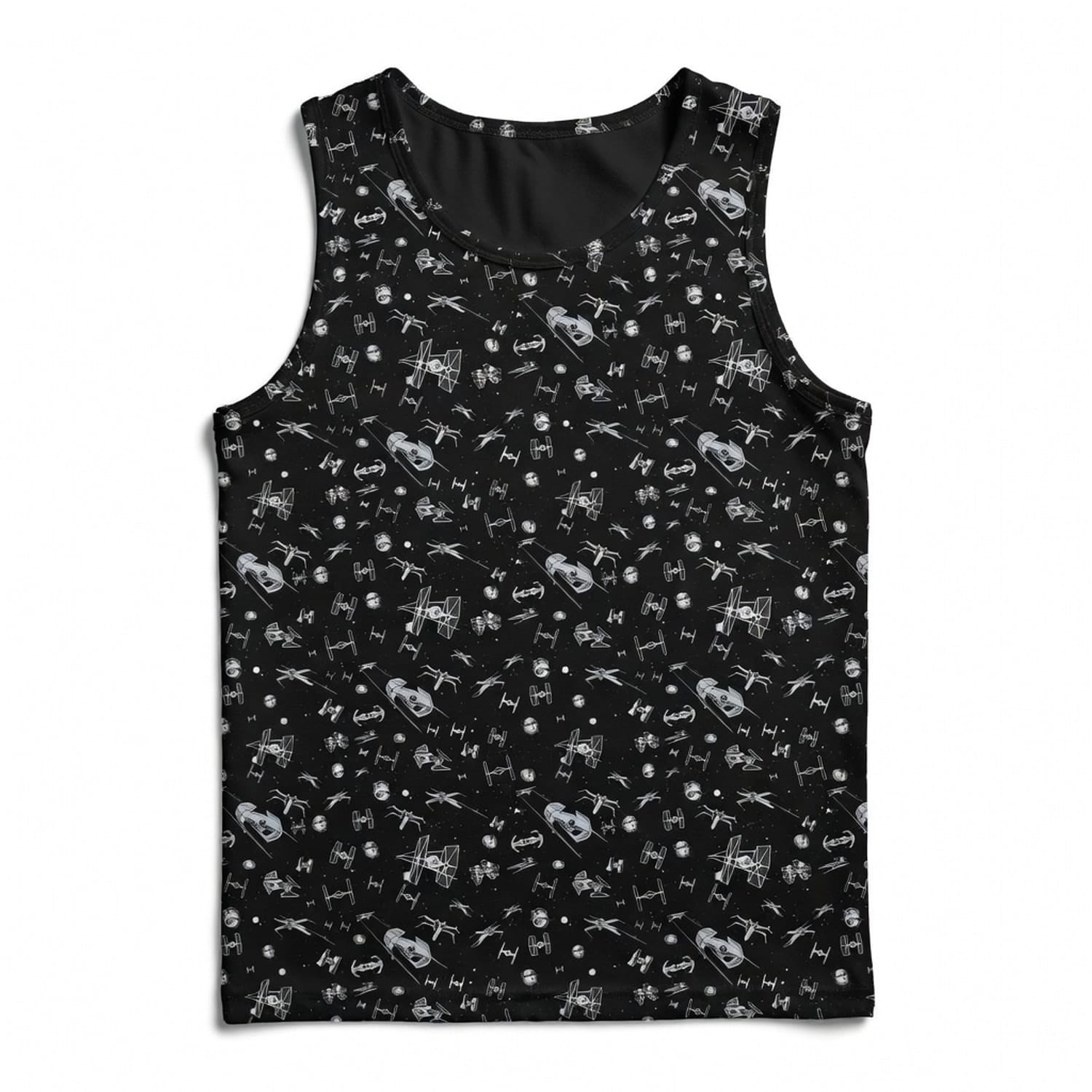 Galactic Mini Starship Icons AOP Apparel Galactic Spacecraft Black
