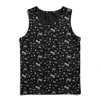 Galactic Mini Starship Icons AOP Apparel Galactic Spacecraft Black