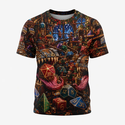 Christmas Mimic T-Shirt - Fantasy Holiday Dice Apparel