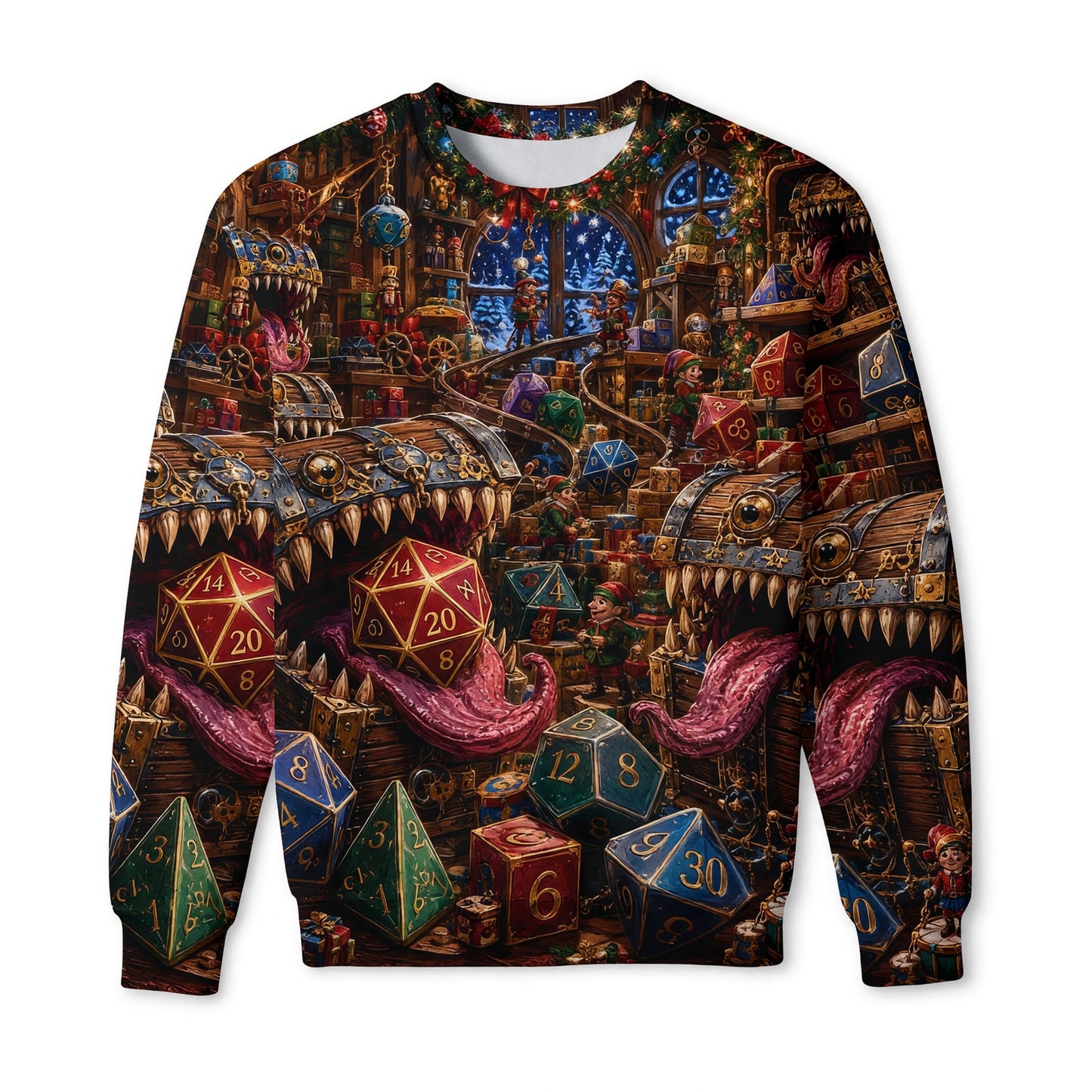 Christmas Mimic T-Shirt - Fantasy Holiday Dice Apparel