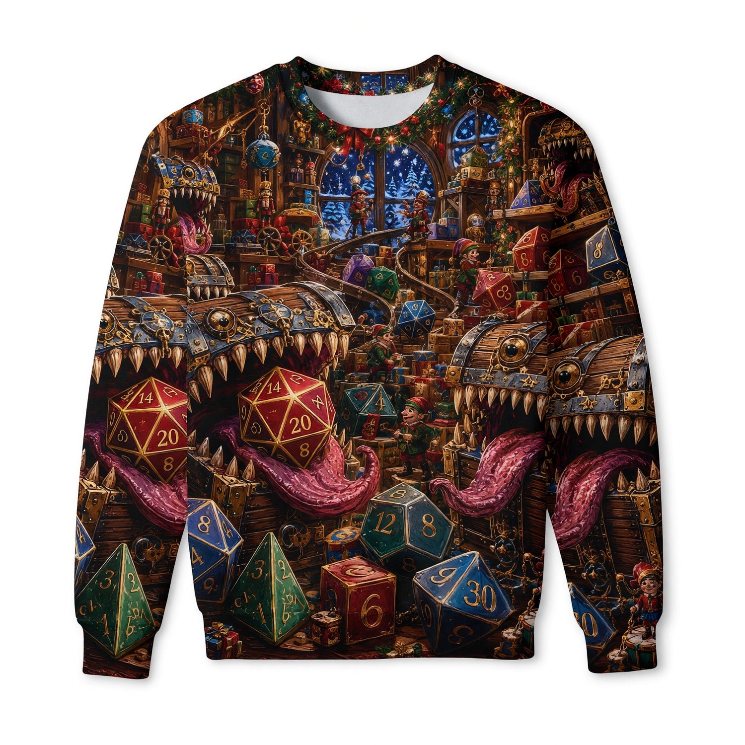 Christmas Mimic T-Shirt - Fantasy Holiday Dice Apparel