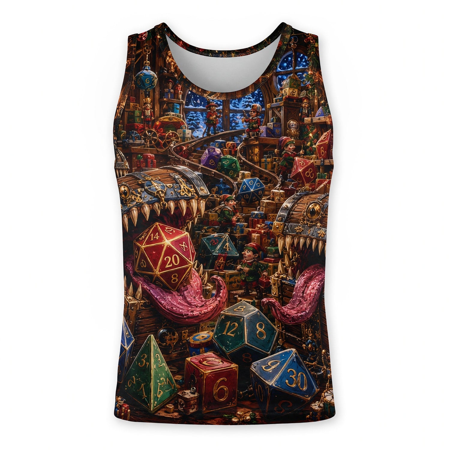 Christmas Mimic T-Shirt - Fantasy Holiday Dice Apparel