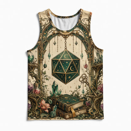 D20 Dice T-Shirt - Fantasy Wizard Crystal RPG Apparel