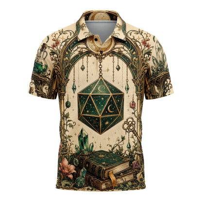 D20 Dice T-Shirt - Fantasy Wizard Crystal RPG Apparel