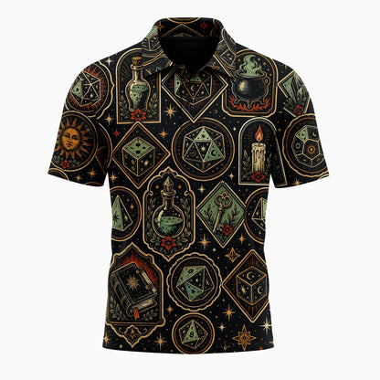 Witchcraft Occult Dice AOP T-Shirt - Mystic RPG Streetwear