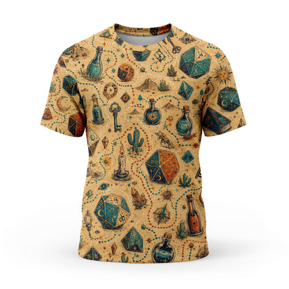 Mystic Dice AOP Apparel - Celestial Fantasy RPG Pattern