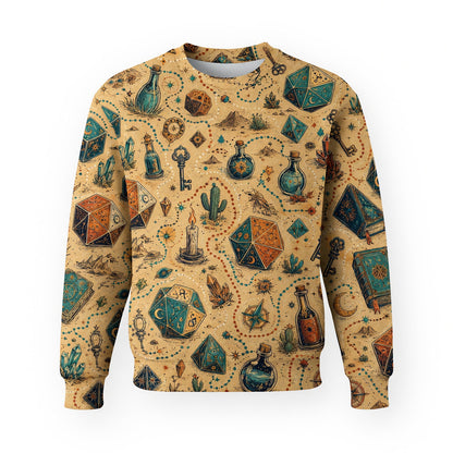 Mystic Dice AOP Apparel - Celestial Fantasy RPG Pattern