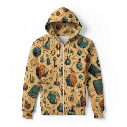 Mystic Dice AOP Apparel - Celestial Fantasy RPG Pattern