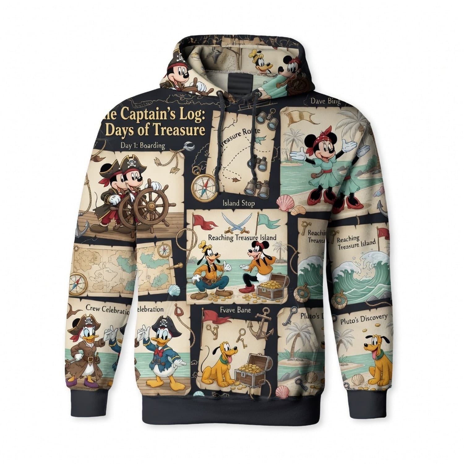 Pirate Treasure AOP T-Shirt - Mouse Friends Adventure Apparel