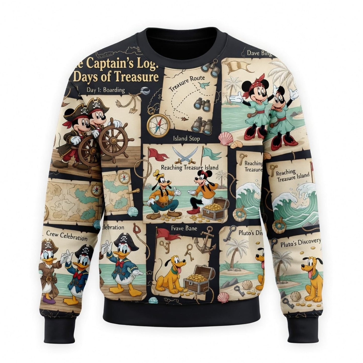 Pirate Treasure AOP T-Shirt - Mouse Friends Adventure Apparel