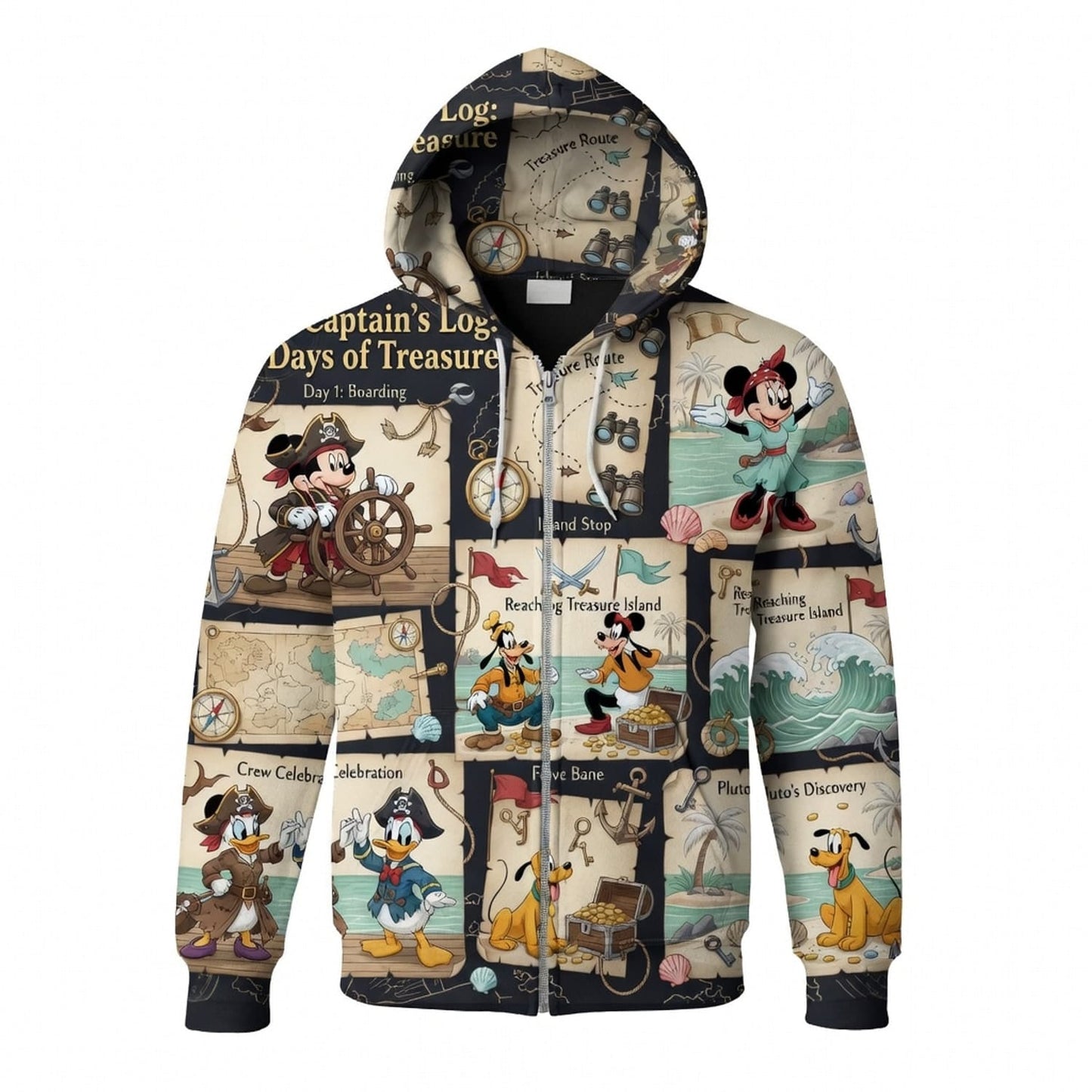 Pirate Treasure AOP T-Shirt - Mouse Friends Adventure Apparel