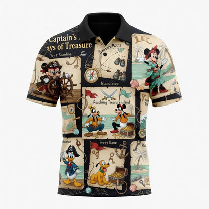 Pirate Treasure AOP T-Shirt - Mouse Friends Adventure Apparel