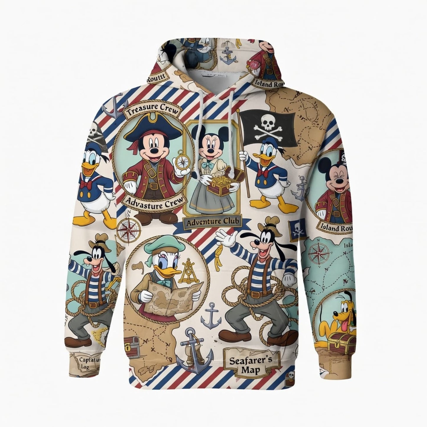 Adventure Crew Mouse Duck Silly Dog Pirate AOP Apparel
