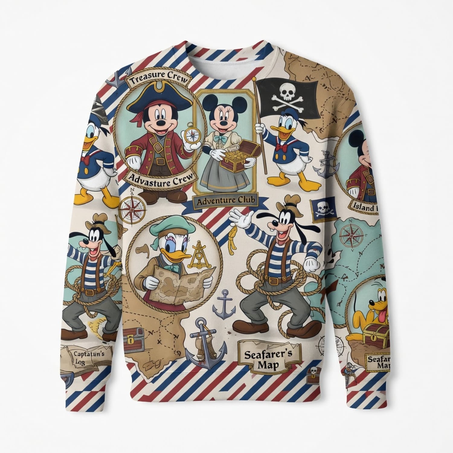 Adventure Crew Mouse Duck Silly Dog Pirate AOP Apparel