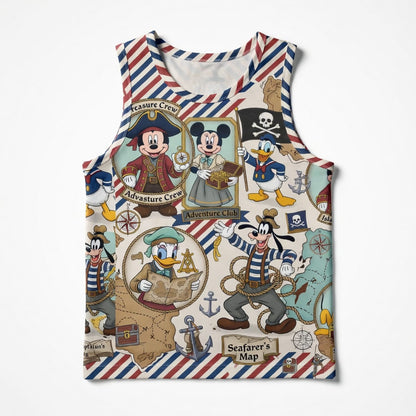 Adventure Crew Mouse Duck Silly Dog Pirate AOP Apparel