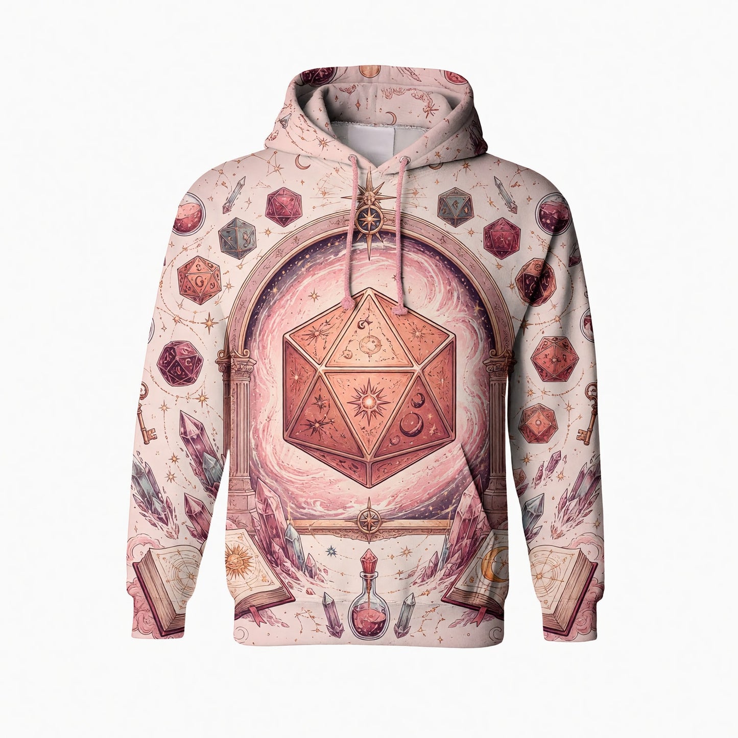 Celestial D20 AOP T-Shirt - Mystic Fantasy RPG Streetwear