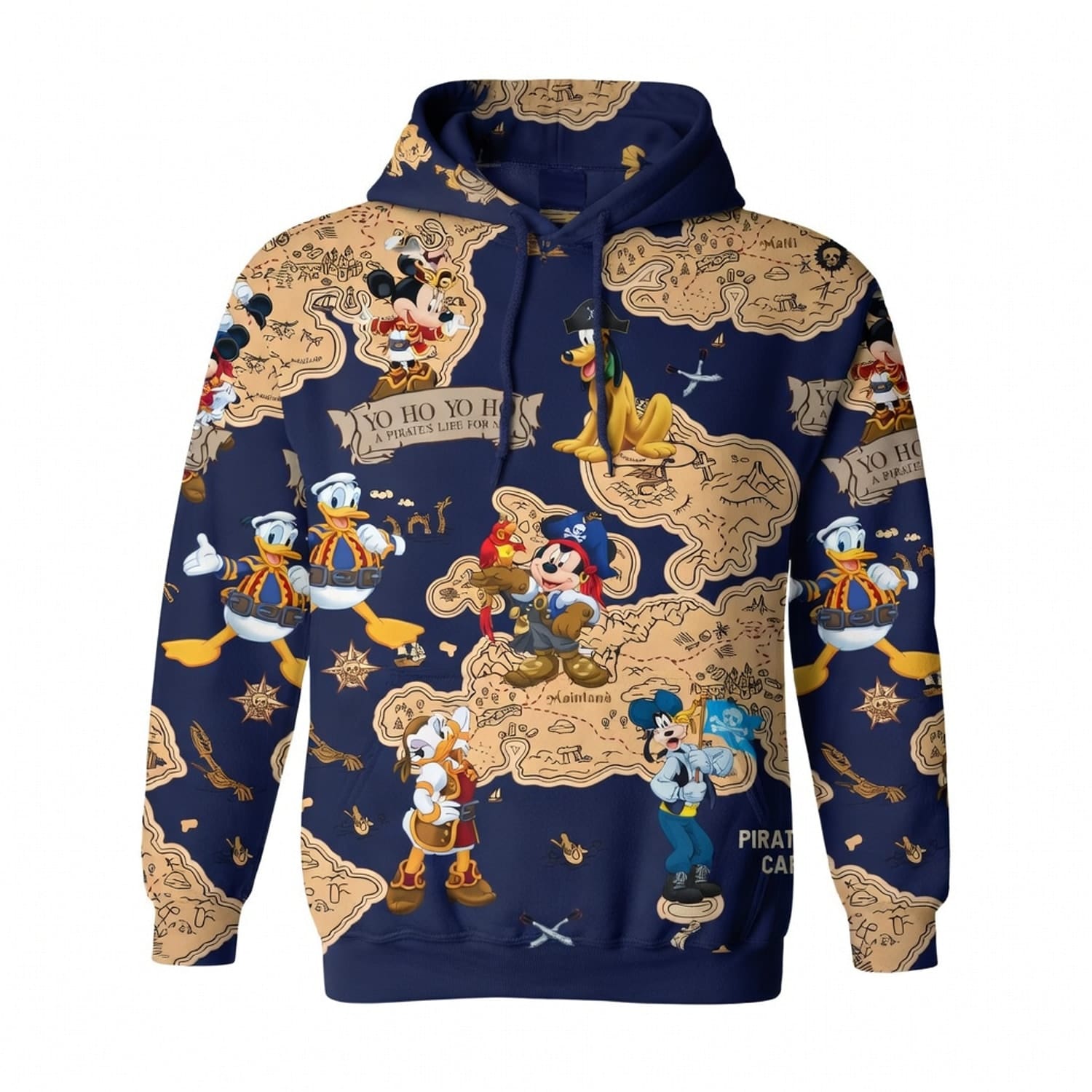 Pirate Map Adventure AOP Apparel Mouse Duck Silly Dog Pup