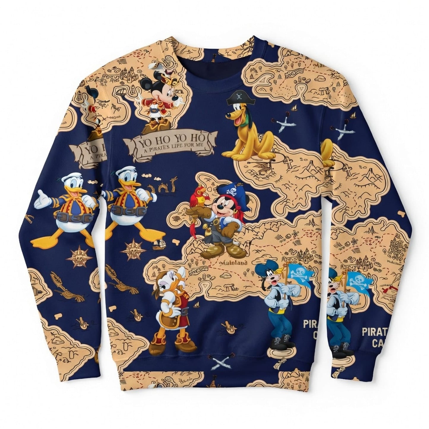 Pirate Map Adventure AOP Apparel Mouse Duck Silly Dog Pup