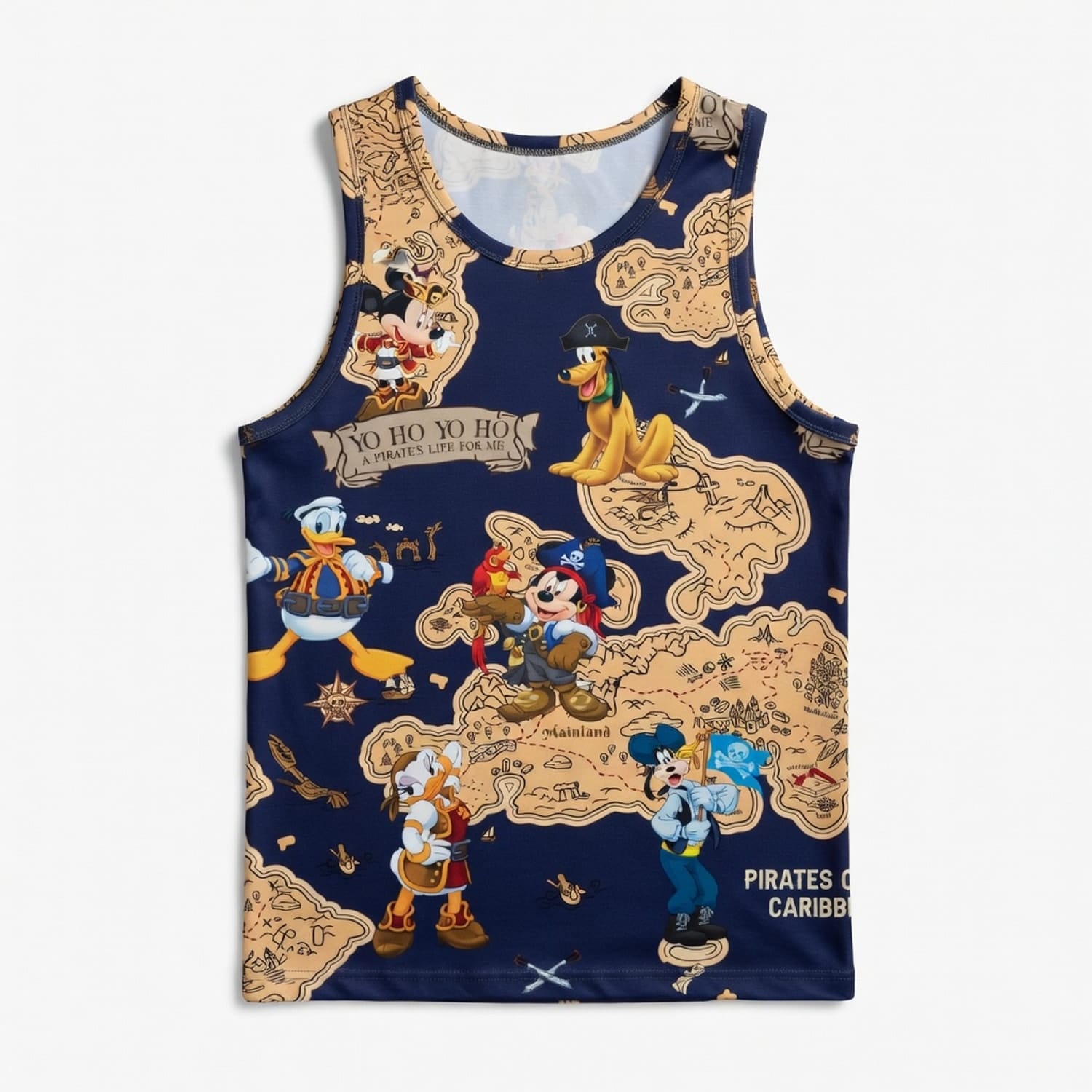 Pirate Map Adventure AOP Apparel Mouse Duck Silly Dog Pup