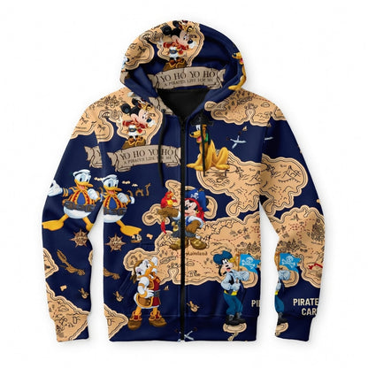Pirate Map Adventure AOP Apparel Mouse Duck Silly Dog Pup