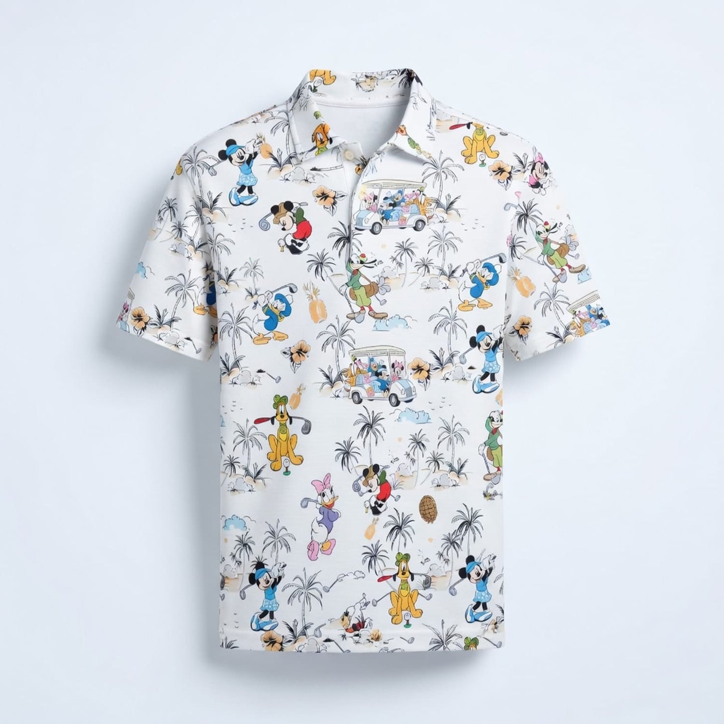 Golf Vacation Mouse Duck Lady Duck Silly Dog Pup AOP Apparel